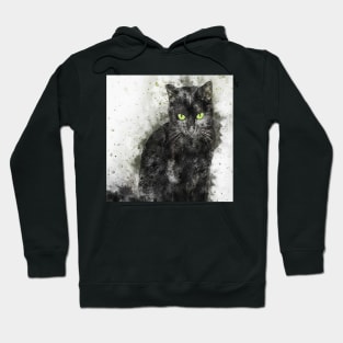 Cat Black Kitten Graphic Art Kitty Lover Graphic Face Masks, Design Apparel & Home Decor Hoodie